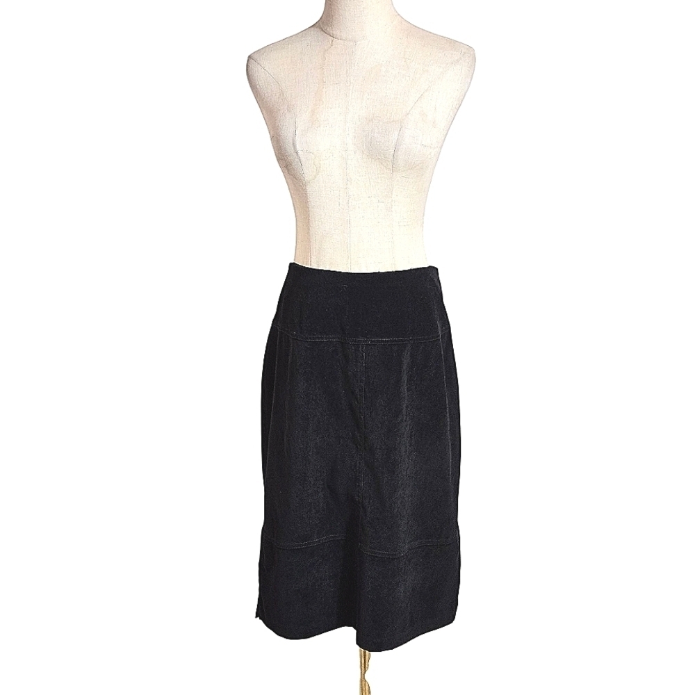 Fashion Bug Vintage Black Faux Suede Skirt